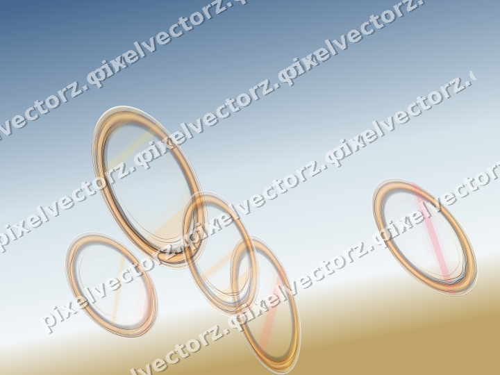 Abstract glass arc in orange and amber