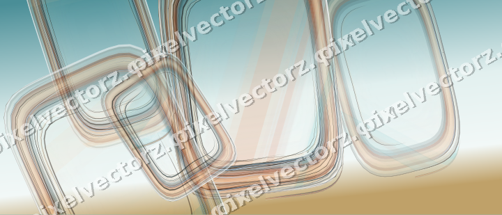 Abstract glass arc in dark teal and orange