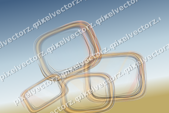 Abstract glass arc in red and orange