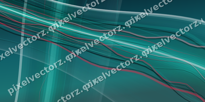 Abstract glass arc in cyan and teal