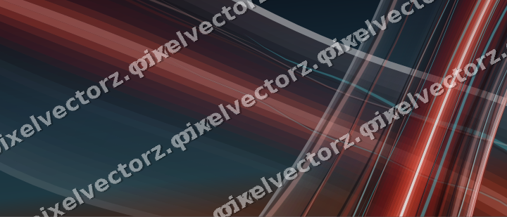 Abstract glass arc in red and pale amber