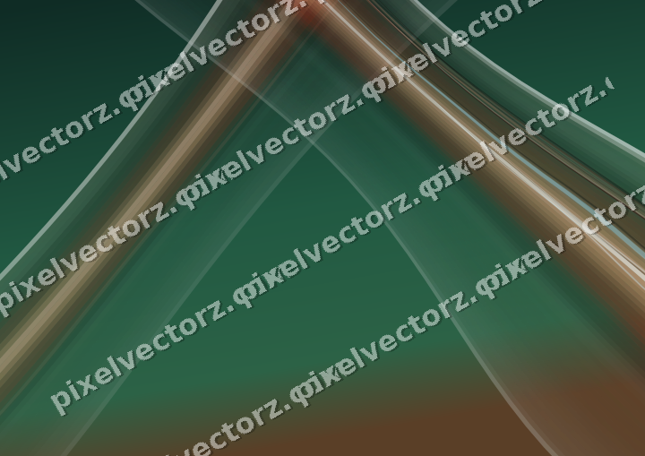 Abstract glass arc in dark green and orange