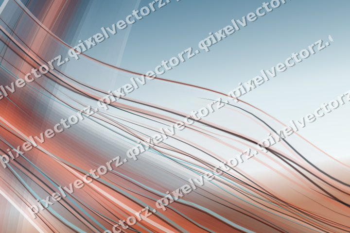 Abstract glass arc in cyan and red