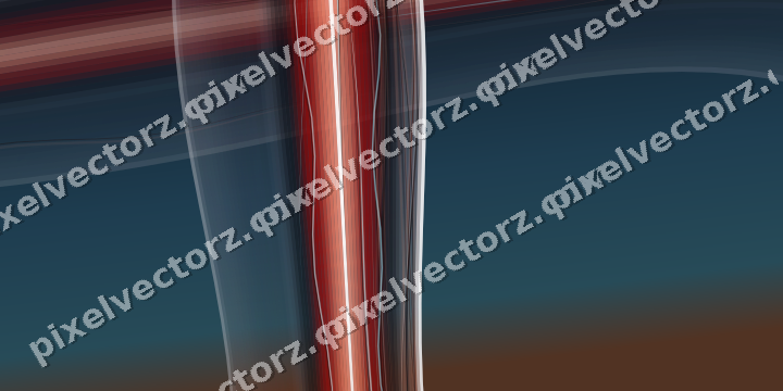 Abstract glass arc in dark green and red