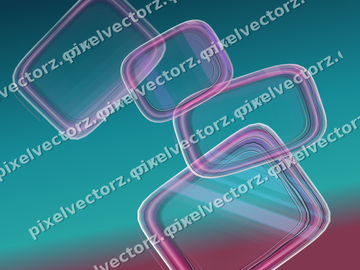 Abstract glass arc in magenta and purple