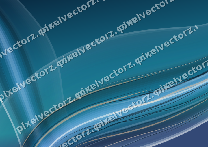 Abstract glass arc in cyan and blue