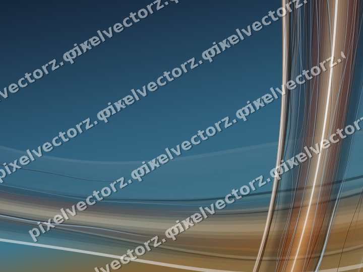 Abstract glass arc in orange and teal