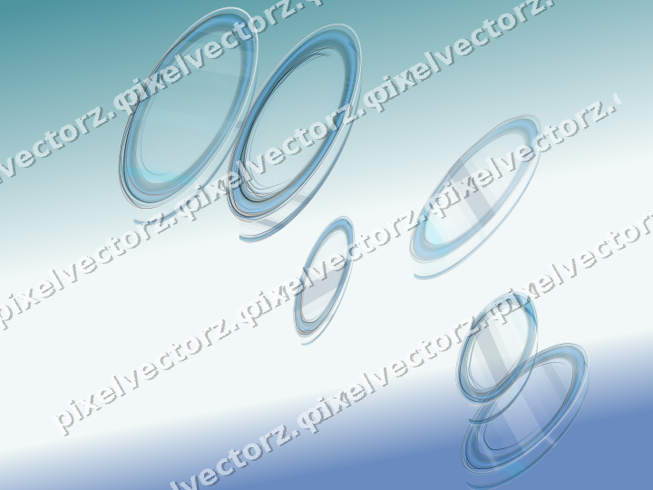 Abstract glass arc in teal and pale cyan