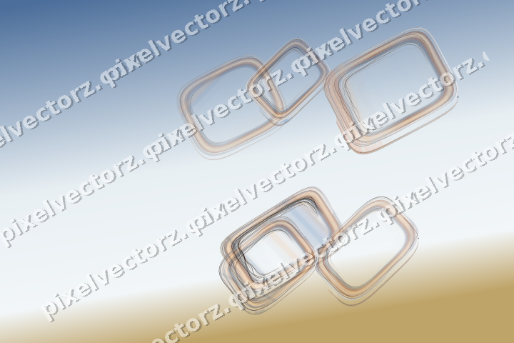 Abstract glass arc in dark blue and orange