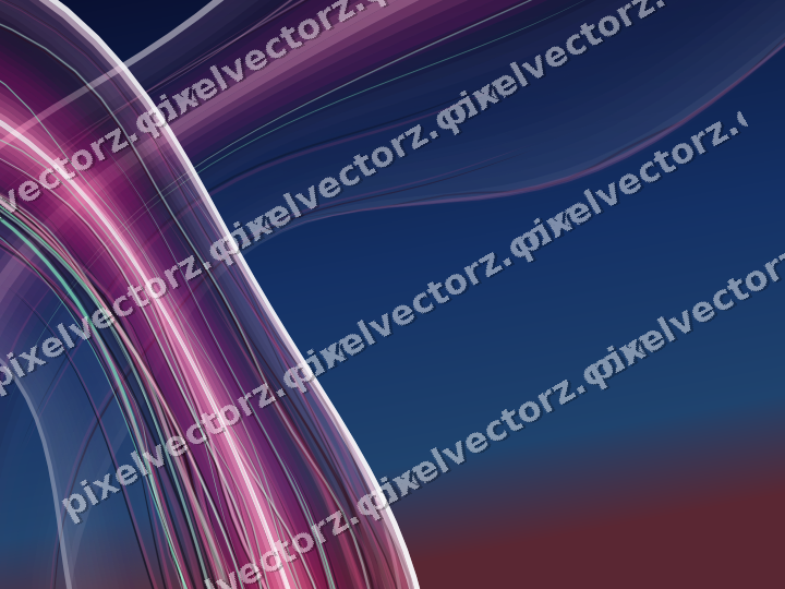 Abstract glass arc in pink and blue