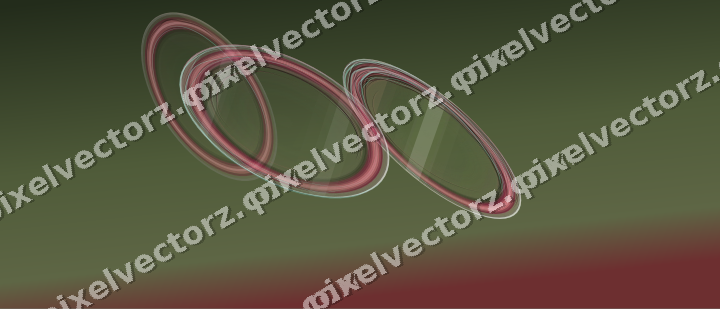 Abstract glass arc in pink and dark lime