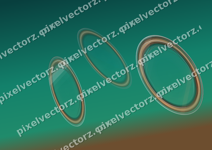 Abstract glass arc in orange and teal