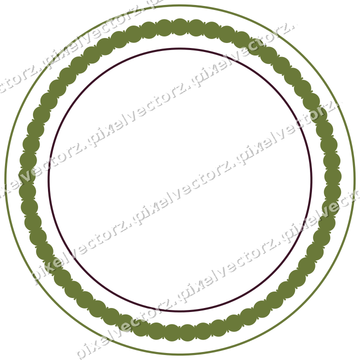 Dekorativer Zierrahmen in Limette und Rosa mit Oval und Perlenreihe