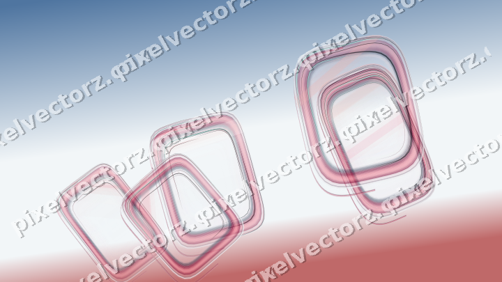 Abstract glass arc in pale pink and pale red