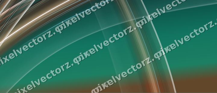 Abstract glass arc in orange and teal