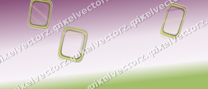 Abstract glass arc in dark magenta and lime