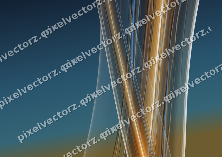 Abstract glass arc in red and orange
