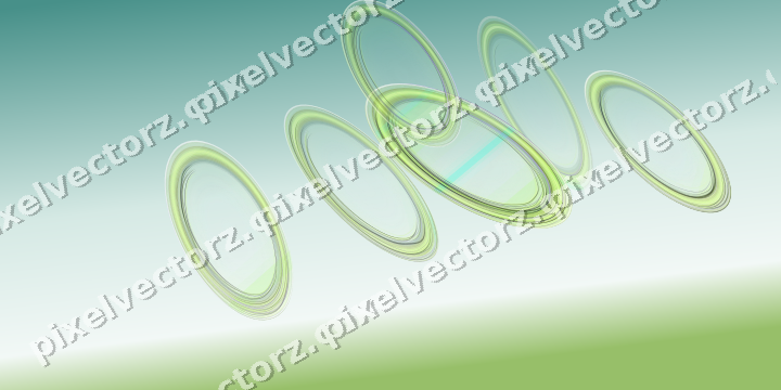 Abstract glass arc in green and lime