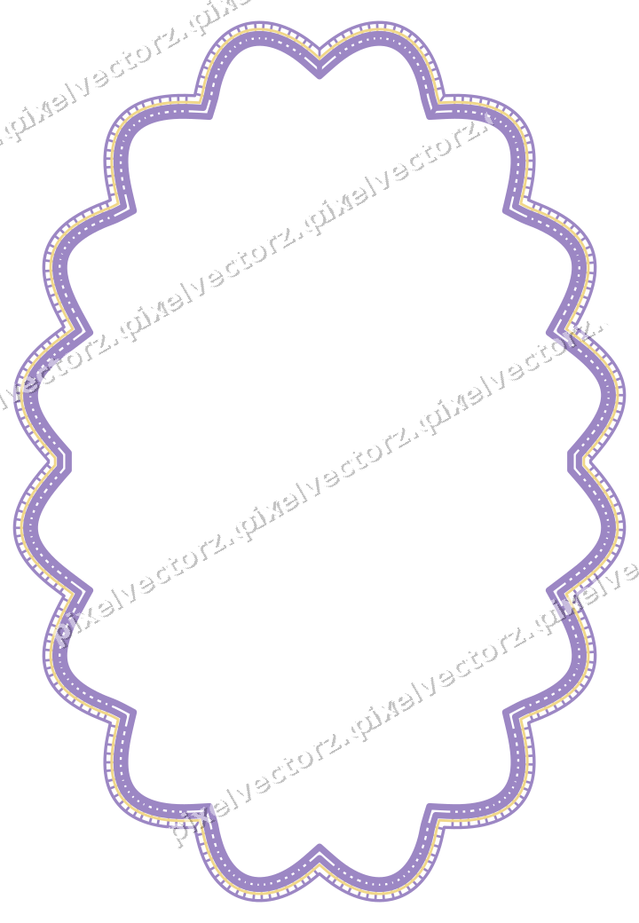 Dekorativer Zierrahmen in Bernstein und Violett mit Oval