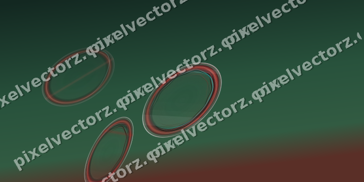 Abstract glass arc in dark red and dark green