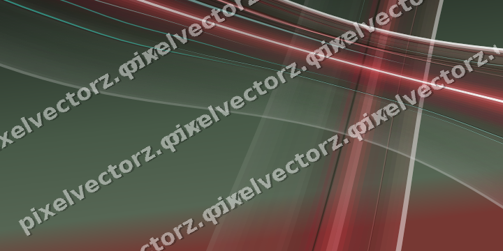 Abstract glass arc in red and pale lime