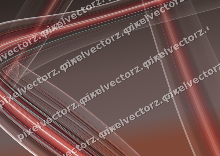 Abstract glass arc in red and pale amber