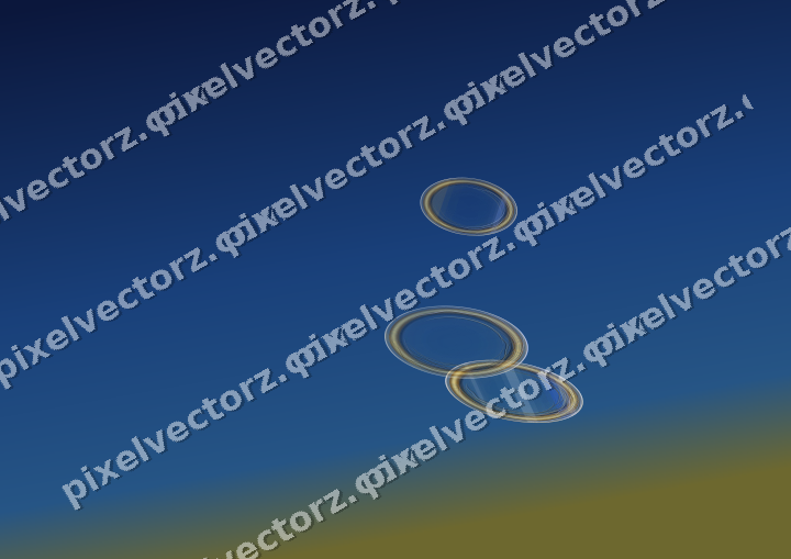 Abstract glass arc in amber and blue