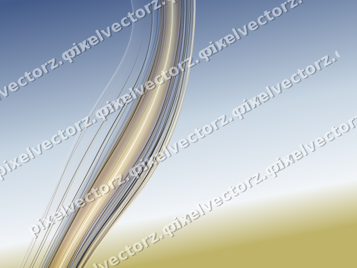 Abstract glass arc in dark blue and amber