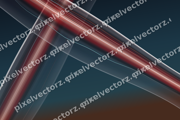 Abstract glass arc in yellow and red