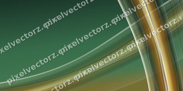 Abstract glass arc in amber and dark green