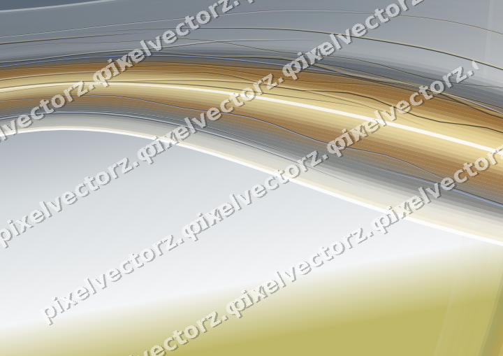 Abstract glass arc in amber and grey