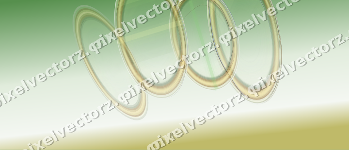 Abstract glass arc in lime and yellow
