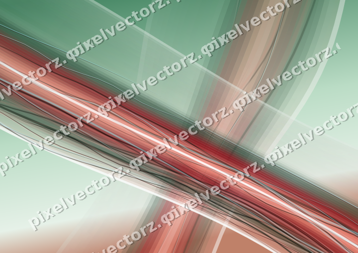 Abstract glass arc in red and dark green