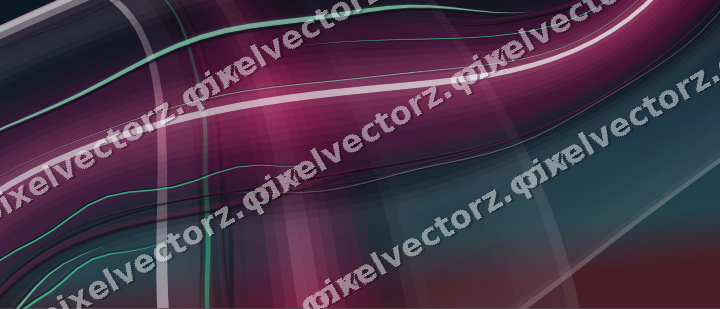 Abstract glass arc in dark pink and yellow