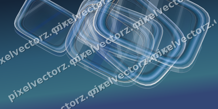 Abstract glass arc in dark blue and white