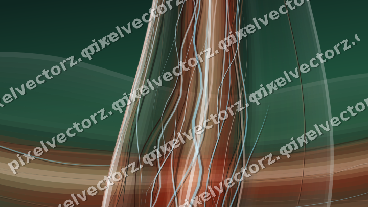 Abstract glass arc in dark green and orange