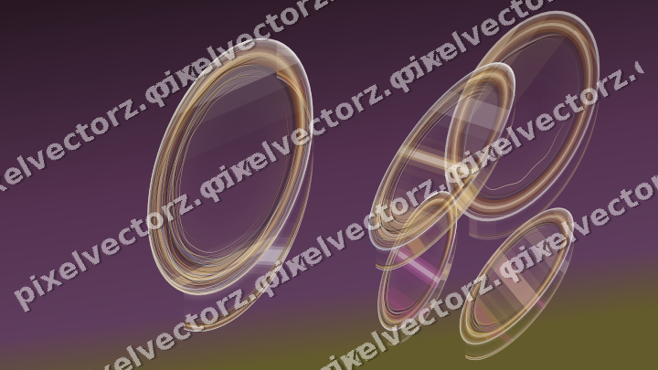 Abstract glass arc in dark magenta and amber