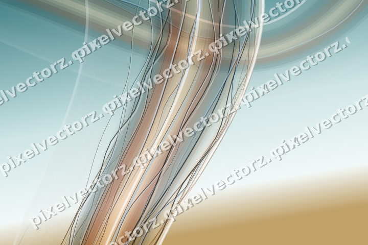 Abstract glass arc in dark teal and orange