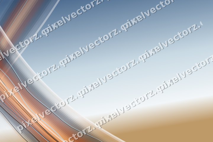 Abstract glass arc in blue and red