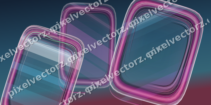 Abstract glass arc in magenta and purple