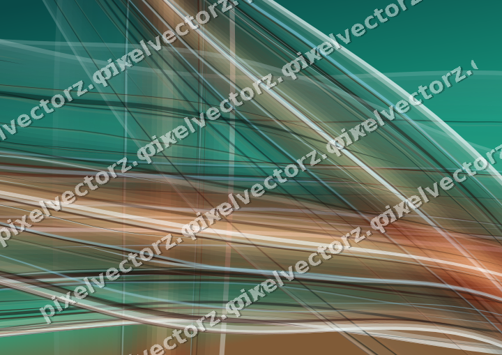Abstract glass arc in orange and teal