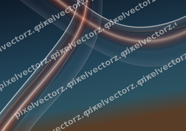 Abstract glass arc in red and orange