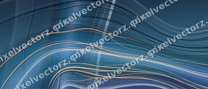 Abstract glass arc in dark blue and white