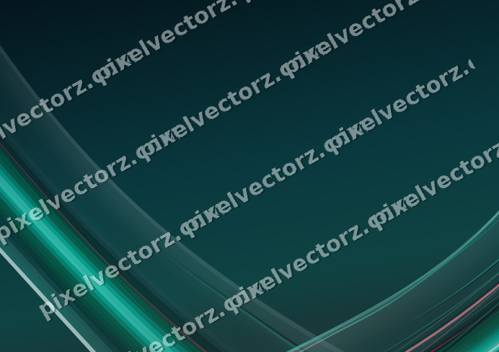 Abstract glass arc in cyan and teal