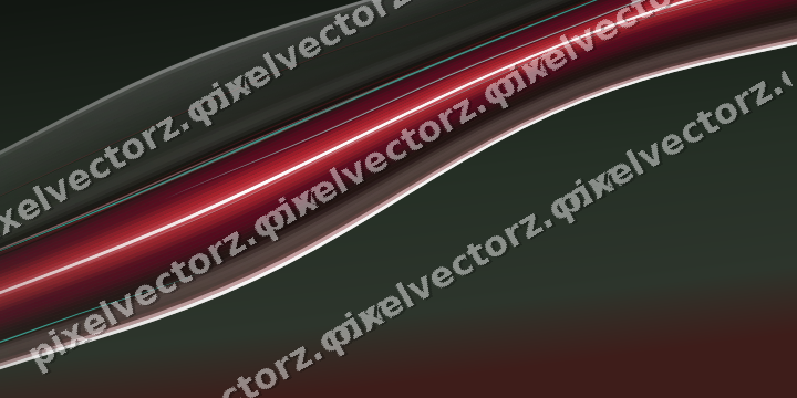 Abstract glass arc in red and pale lime