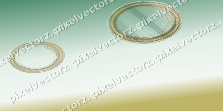 Abstract glass arc in dark green and amber