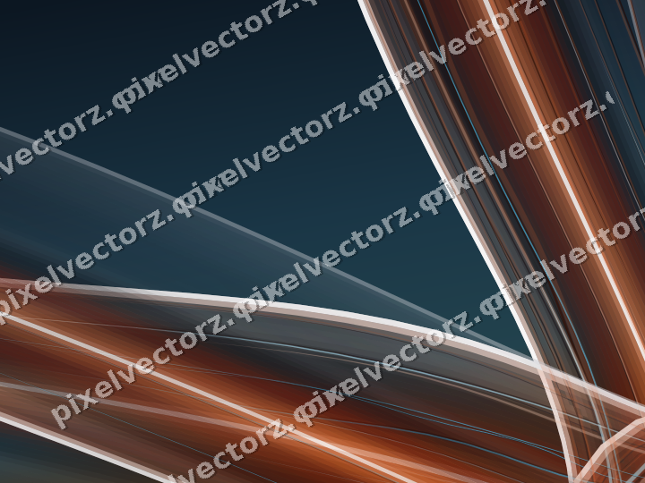 Abstract glass arc in orange and blue