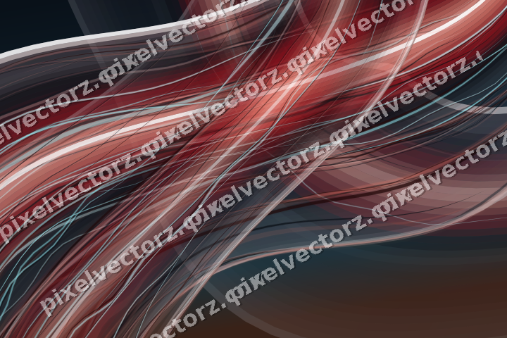 Abstract glass arc in red and dark green