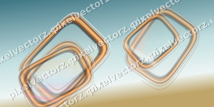 Abstract glass arc in pink and cyan