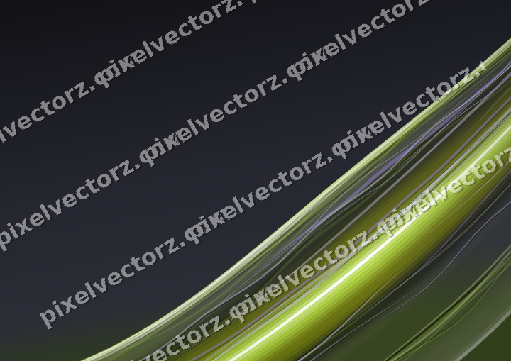 Abstract glass arc in purple and lime
